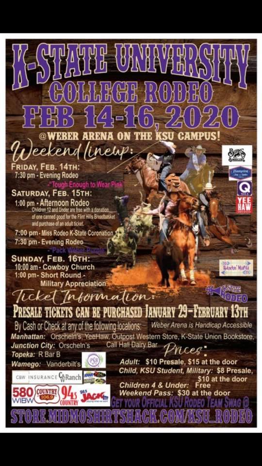 KState Rodeo Returns to Weber Arena
