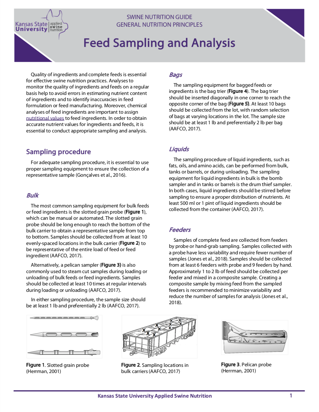 Feed sampling and analysis for swine