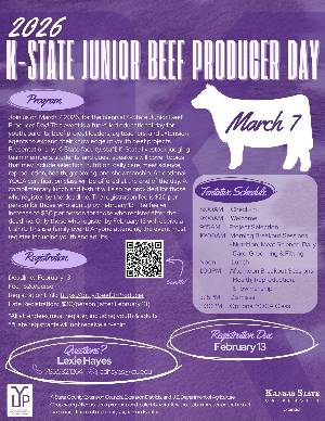 2026 K-State Junior Beef Producer Day Flyer