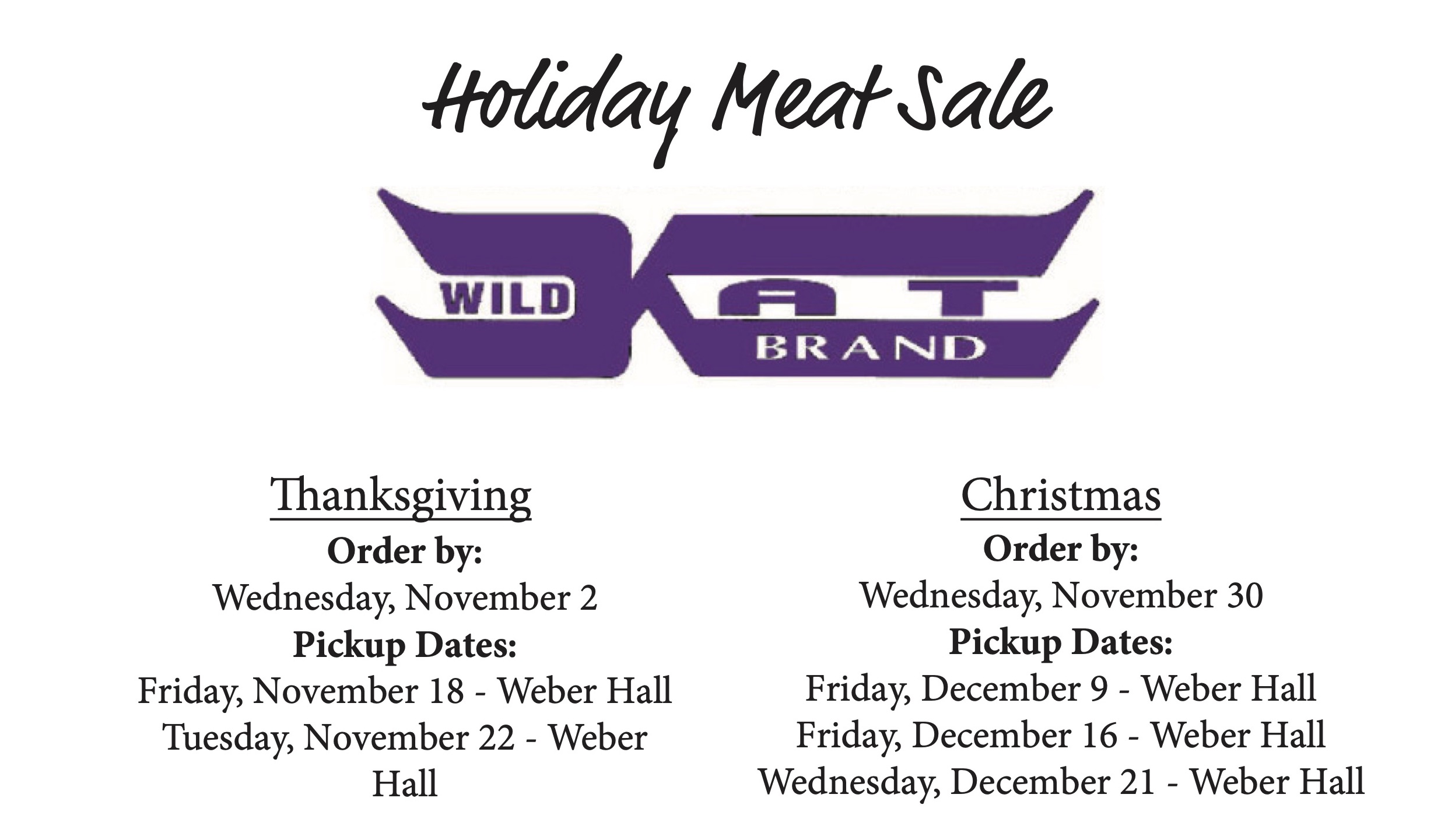 Holiday Meat Sale